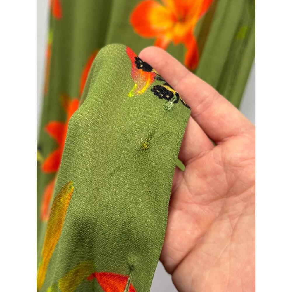 Fuzzi Abito Dress Size L Green with hole - Picture 7 of 8